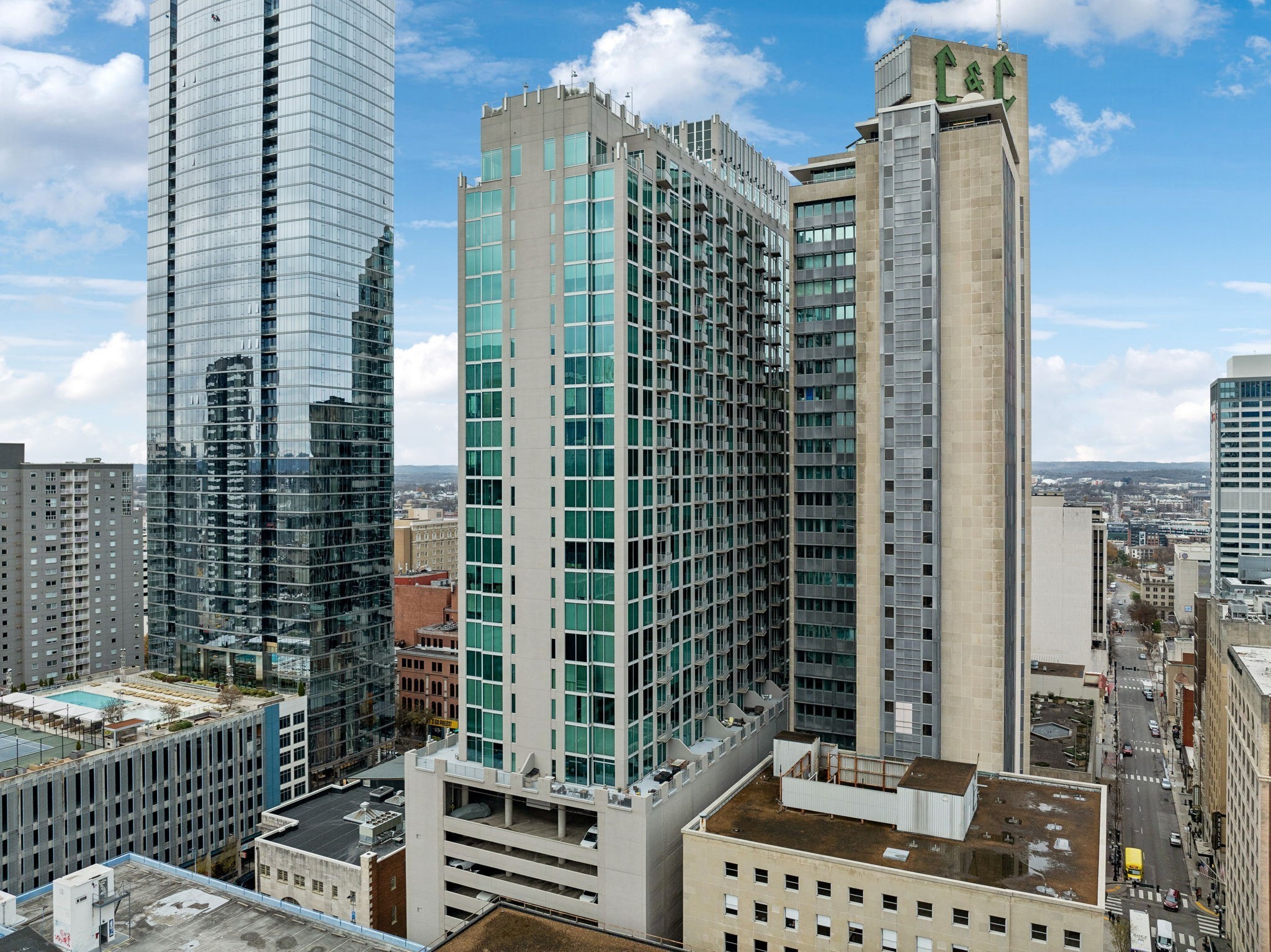 415 Church Street, Unit 2007 Nashville, TN 37219 - Photo 18 of 18 a view of a city with tall buildings
