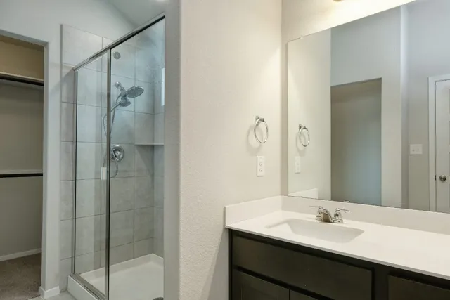 a close view of closet