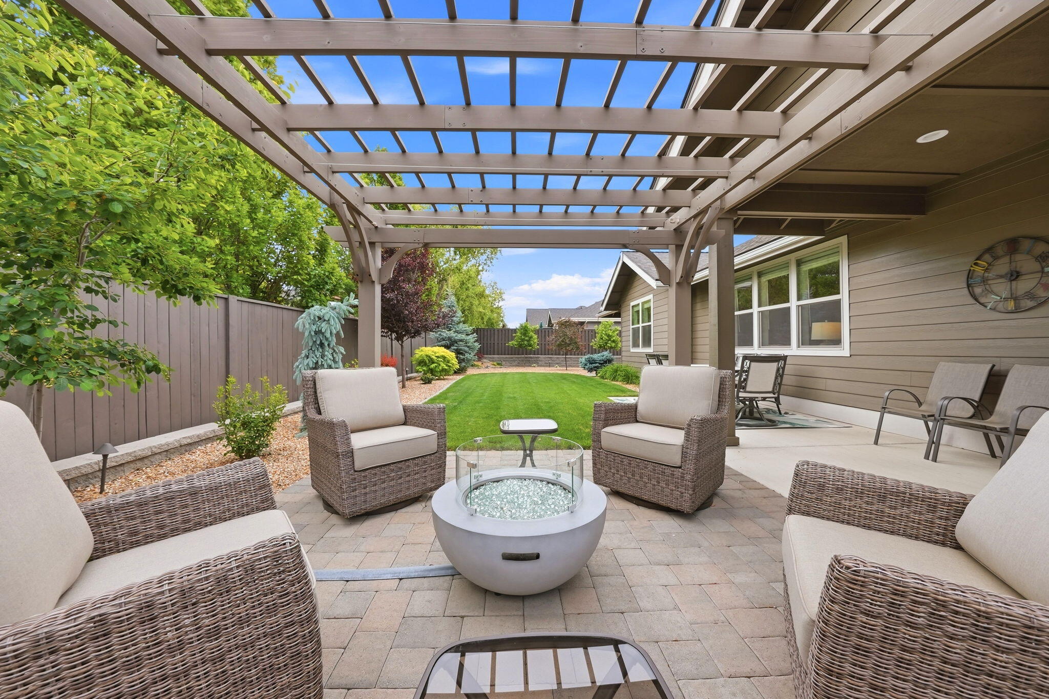 2714 Northwest 23rd Street Redmond, OR 97756 - Photo 40 of 57 a outdoor living space with furniture and garden view