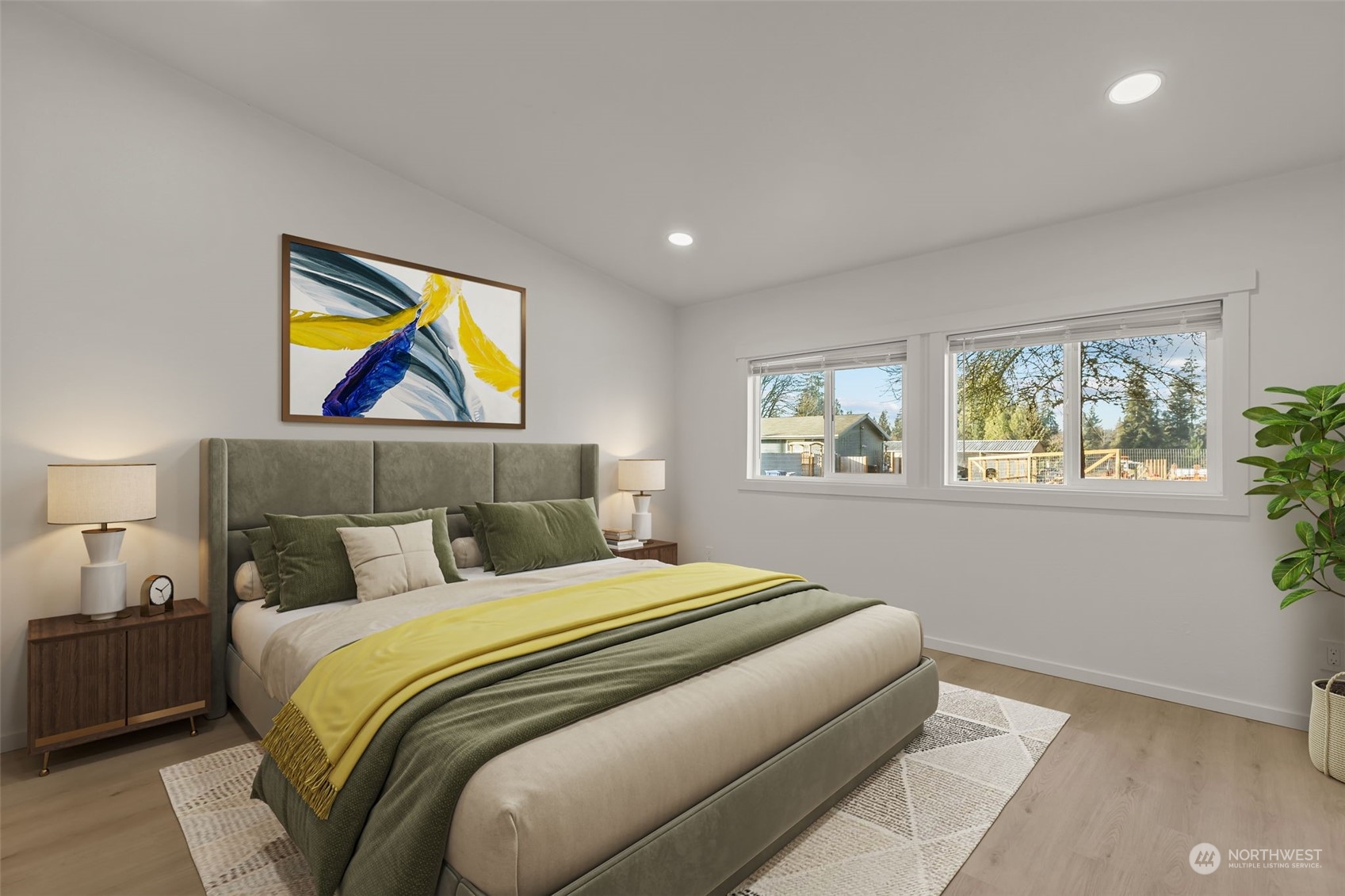12017 Chappel Road Arlington, WA 98223 - Photo 10 of 40 a bedroom with a bed and painting on the wall