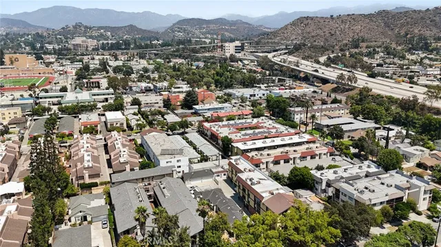 an aerial view of city