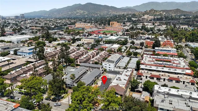 an aerial view of a city