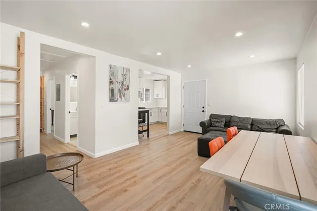 a bed room with a bed and furniture