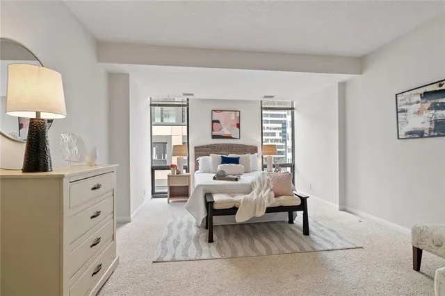 a large spacious bathroom with a large tub