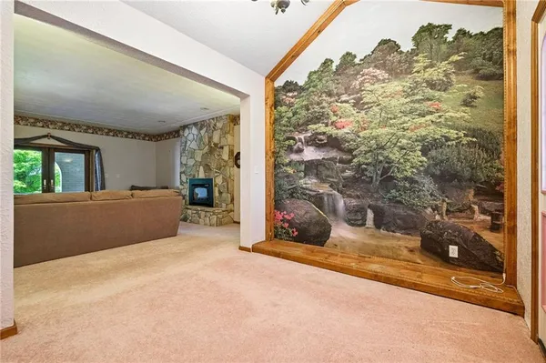 a very nice looking room with a large window
