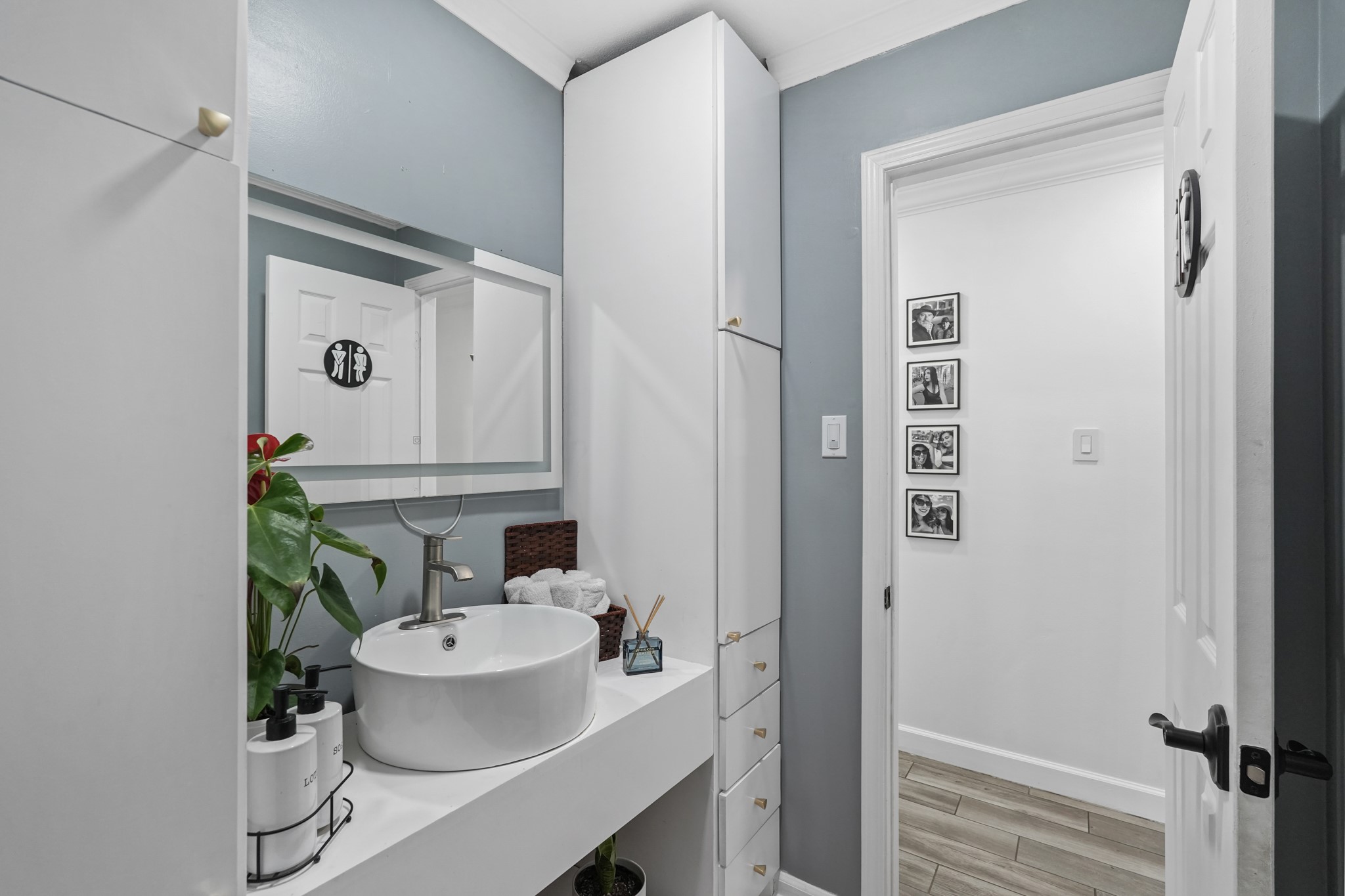 1441 Bingle Road Houston, TX 77055 - Photo 35 of 45 a bathroom with a sink a toilet and shower