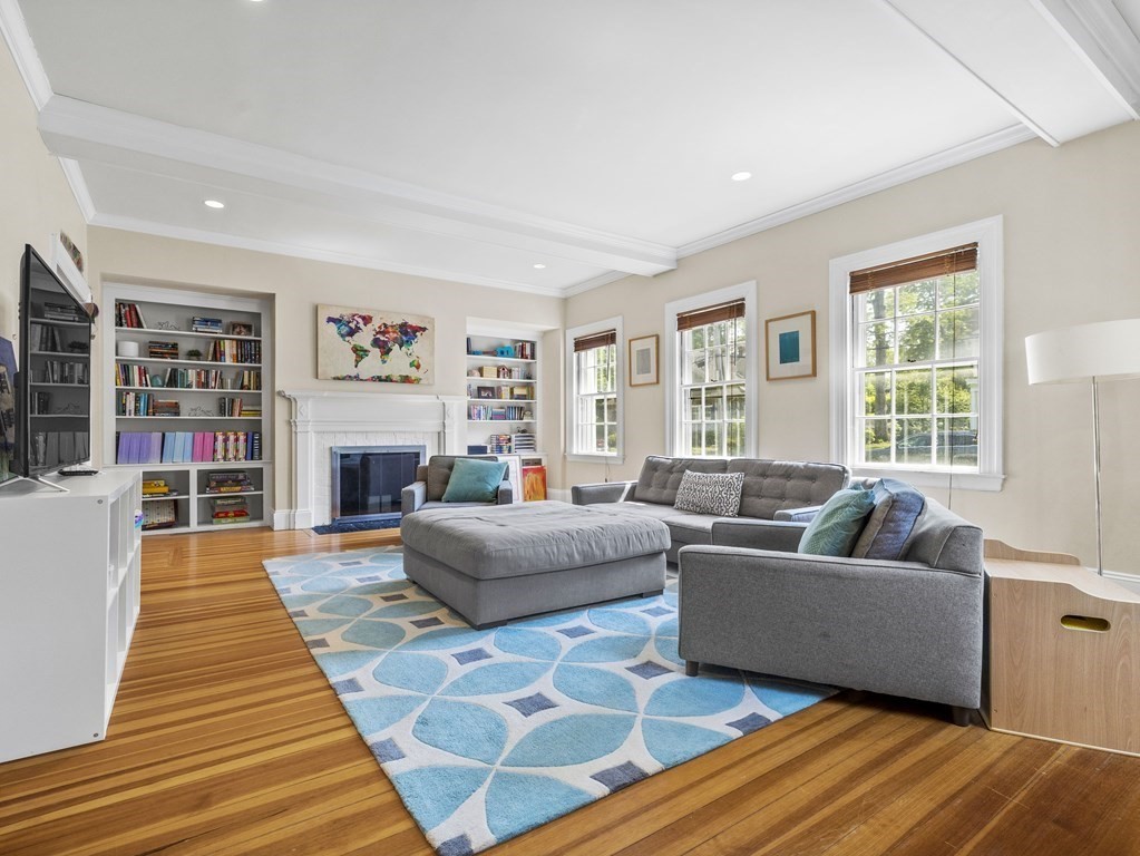 6 Appleby Road Wellesley, MA 02482 - Photo 10 of 21 a living room with furniture and a fireplace