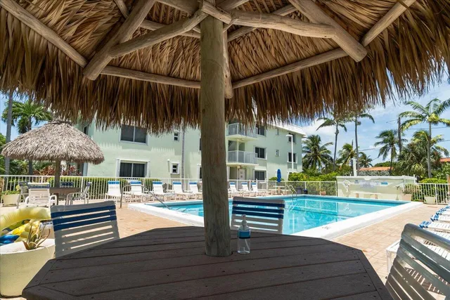 a view of outdoor space yard deck patio and swimming pool
