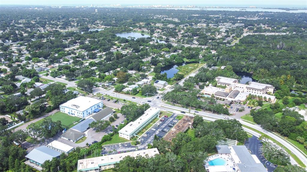 2003 Greenbriar Boulevard, Unit 16 Clearwater, FL 33763 - Photo 32 of 56 an aerial view of residential houses with city view