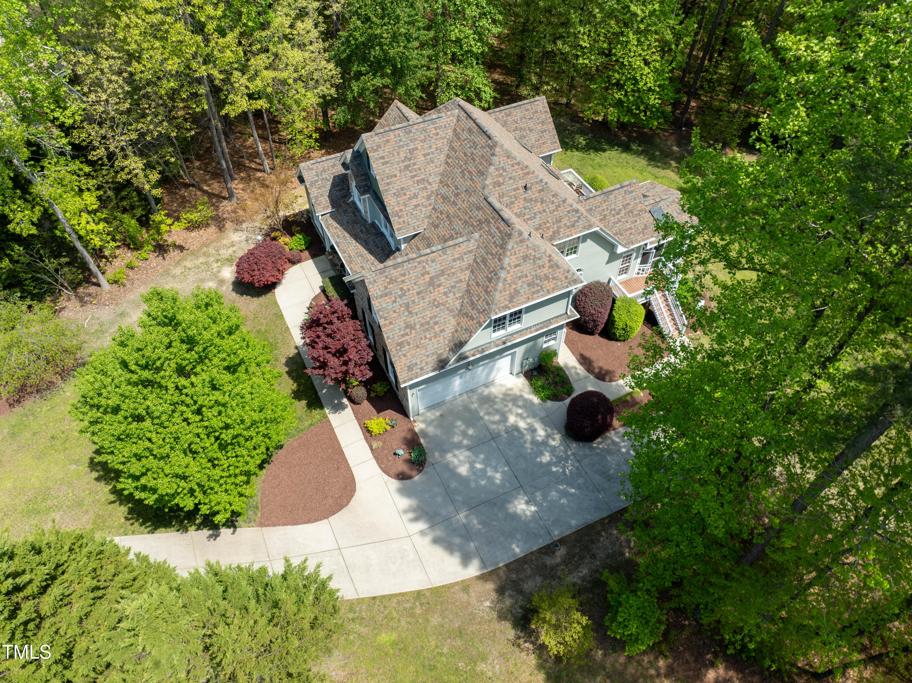 8480 Falkirk Ridge Court Wake Forest, NC 27587 - Photo 52 of 63 an aerial view of a house with outdoor space