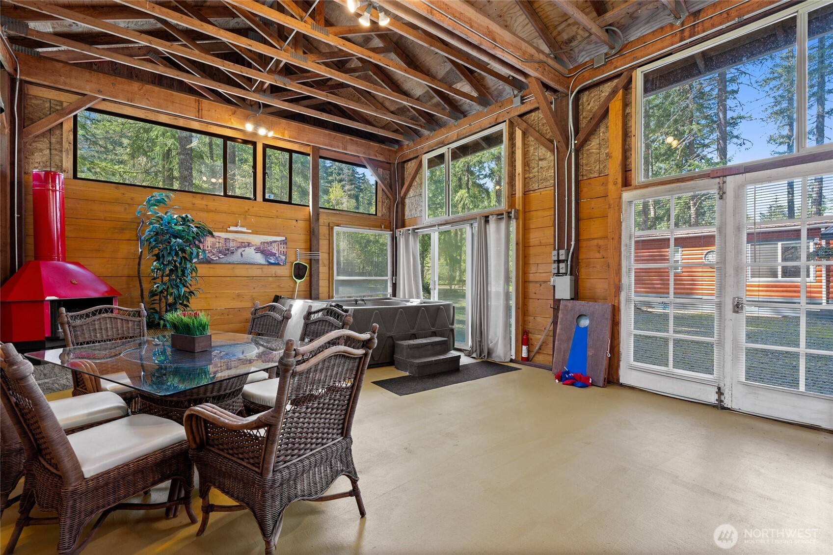271 Skate Creek Road North Ashford, WA 98304 - Photo 25 of 40 a view of a livingroom with furniture and a large window