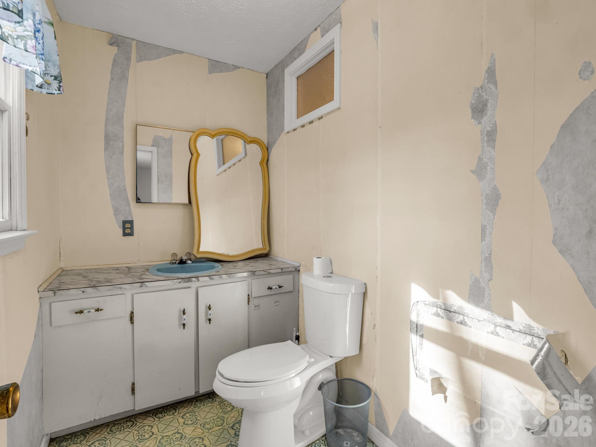 755 Mt Olivet Road Zirconia, NC 28790 - Photo 16 of 35 a bathroom with a toilet sink and mirror