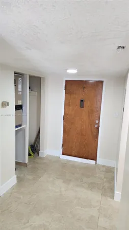 an empty room with closet