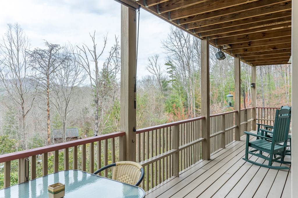 457 Persimmon Hts Road Murphy, NC 28906 - Photo 14 of 42 a view of a two chair in the balcony