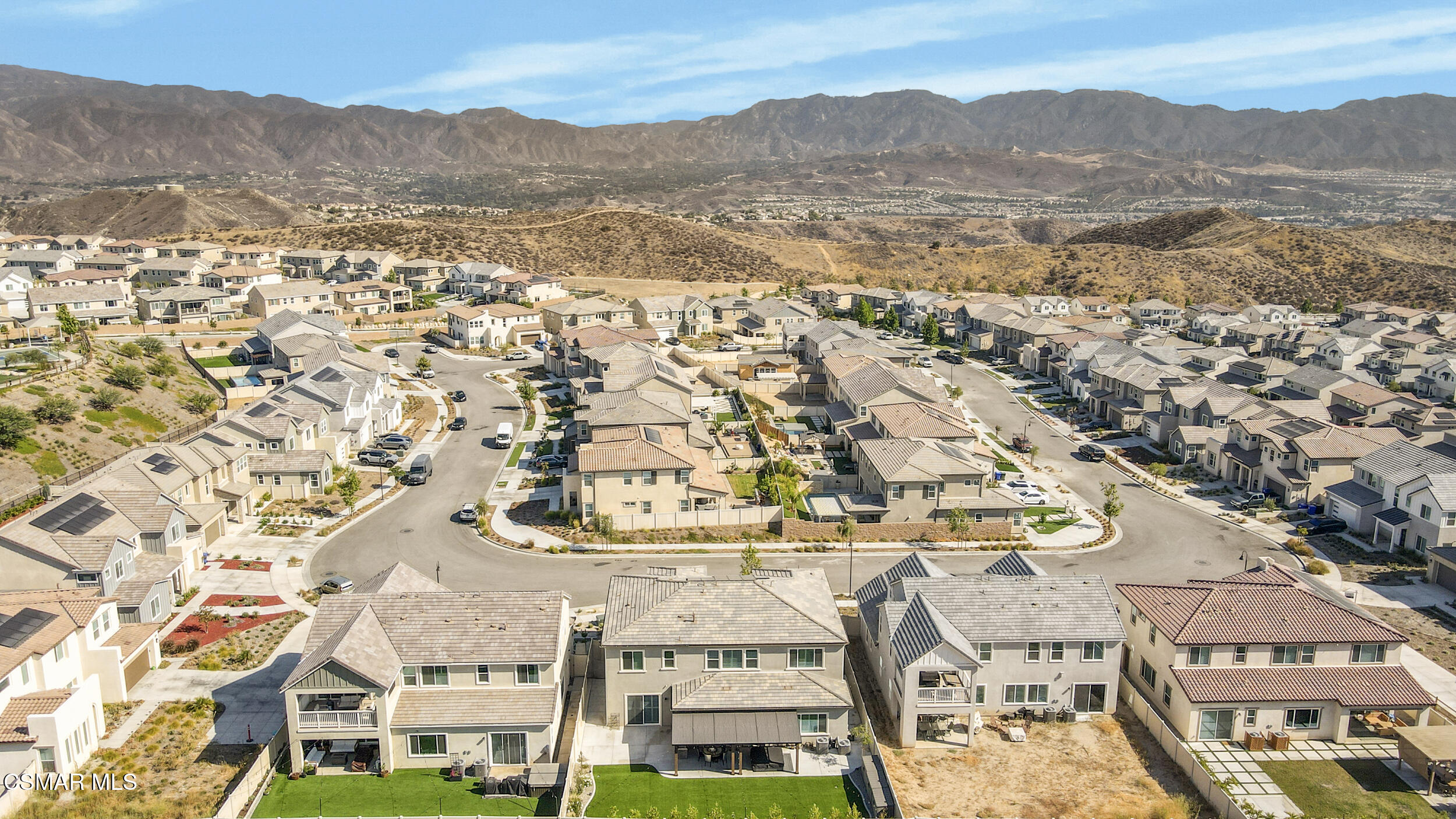 28665 Windbreak Trail Saugus, CA 91350 - Photo 39 of 56 an aerial view of residential houses with outdoor space and trees