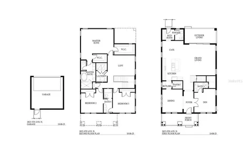 a patio with table and chairs