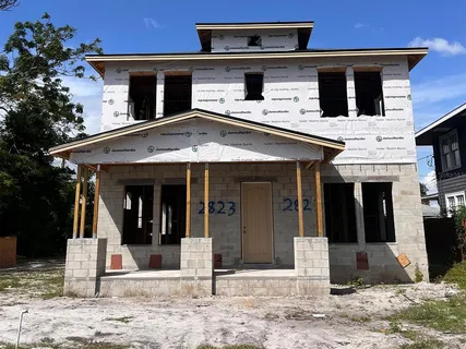 front view of a house with a porch