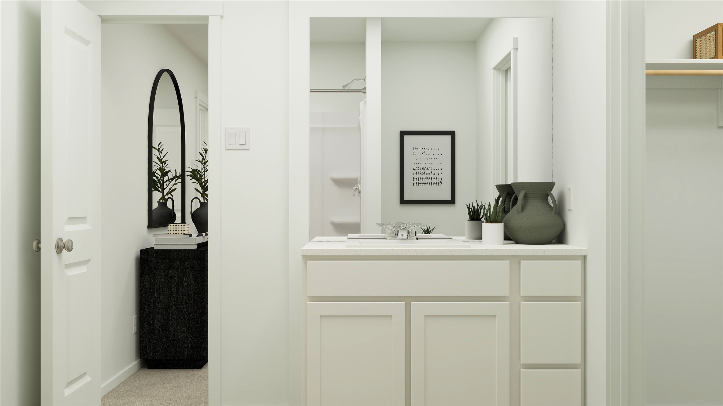 533 Jones Bch Lane Jarrell, TX 76537 - Photo 29 of 32 a bathroom with a sink and a mirror