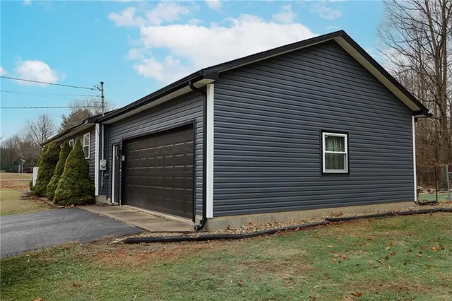 a side view of a house