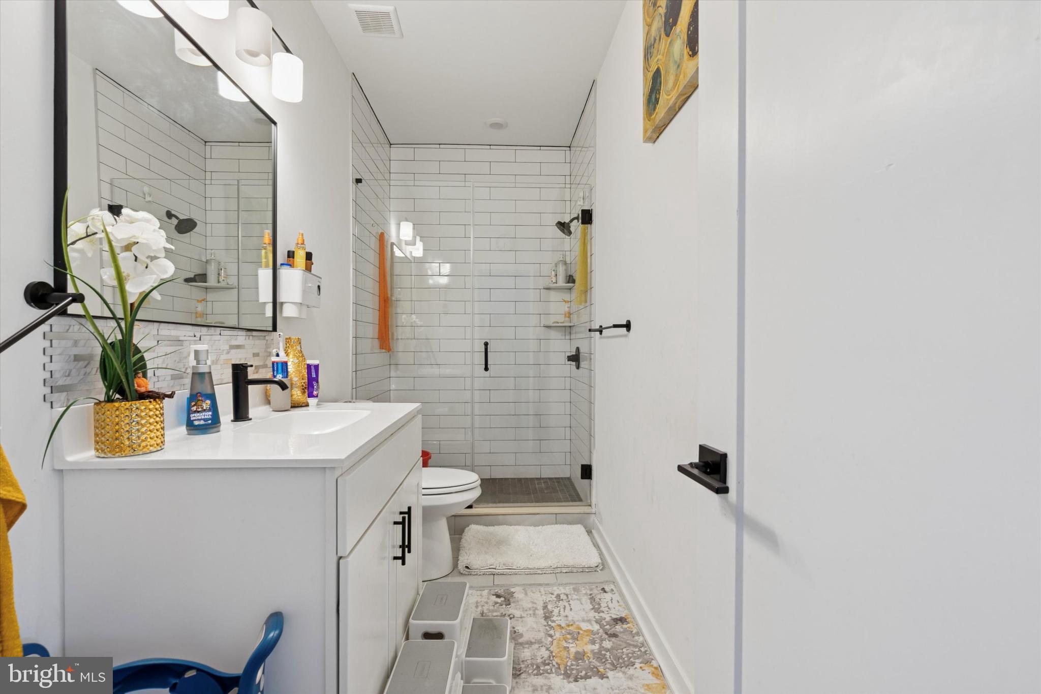 22 East Rittenhouse Street Philadelphia, PA 19144 - Photo 15 of 34 a bathroom with a sink mirror toilet and shower