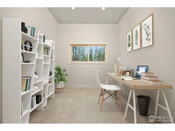 an empty room with a window