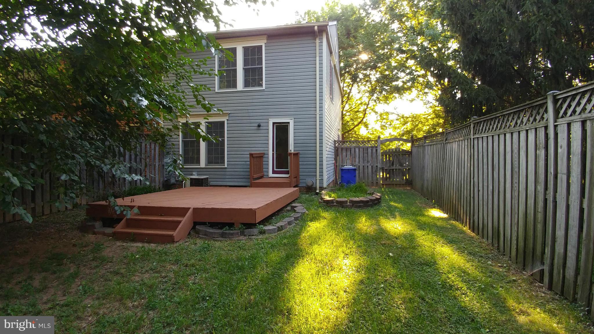 View from corner of yard towards townhome