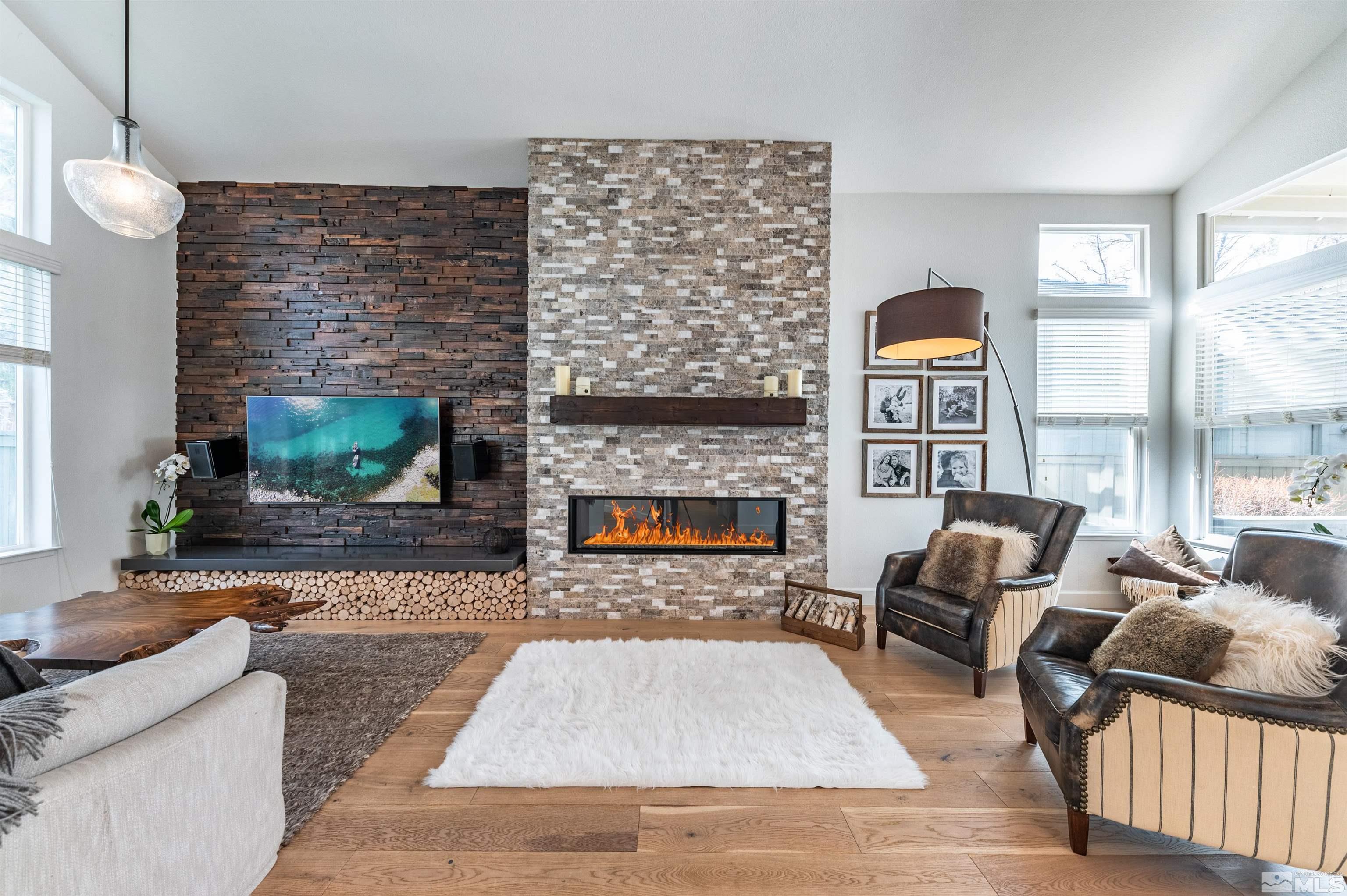 760 Caughlin Glen Reno, NV 89519 - Photo 8 of 40 a living room with furniture and a fireplace