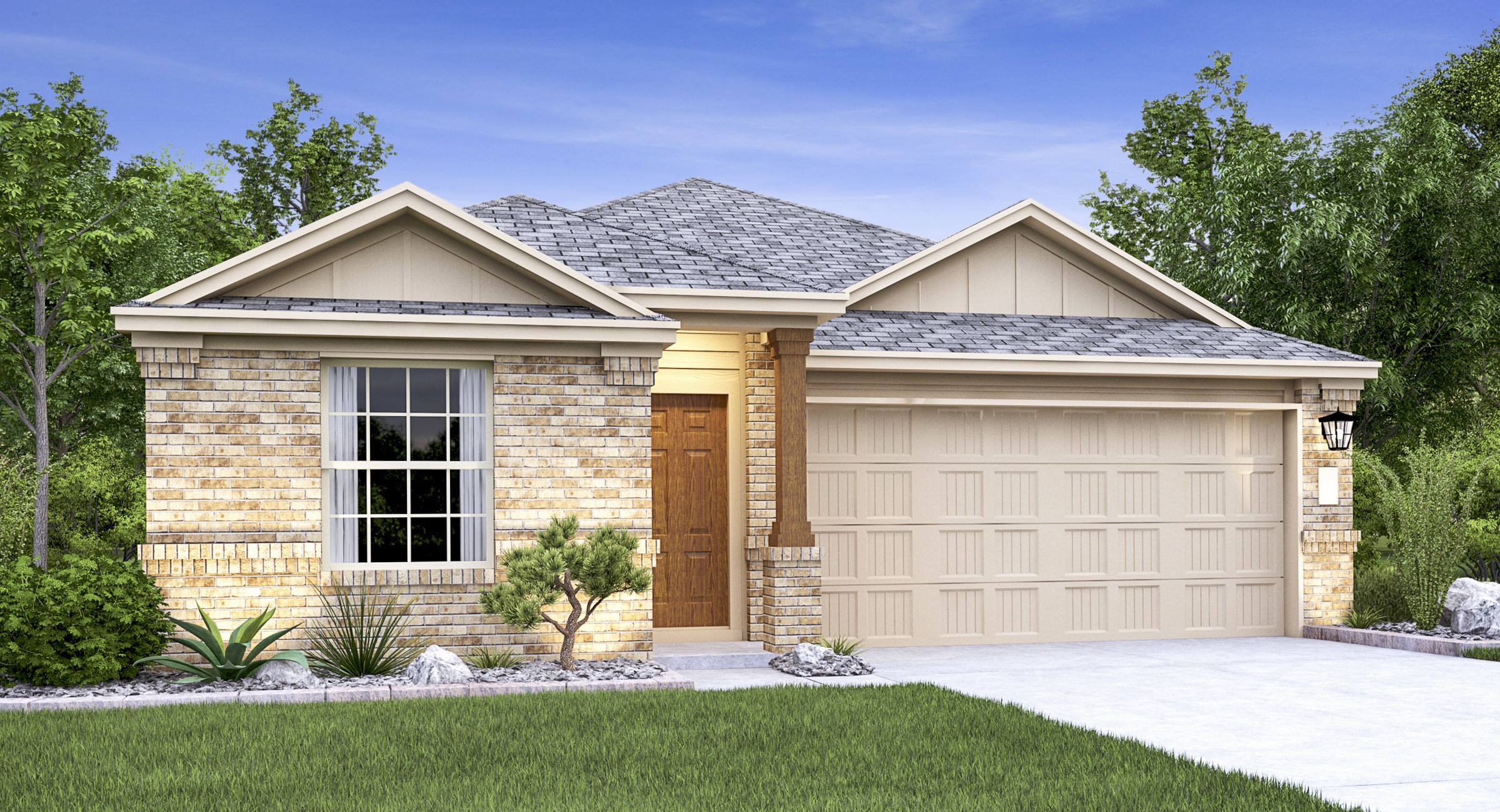 205 Parsons Kyle, TX 78640 - Photo 3 of 19 front view of a house with a yard and an trees