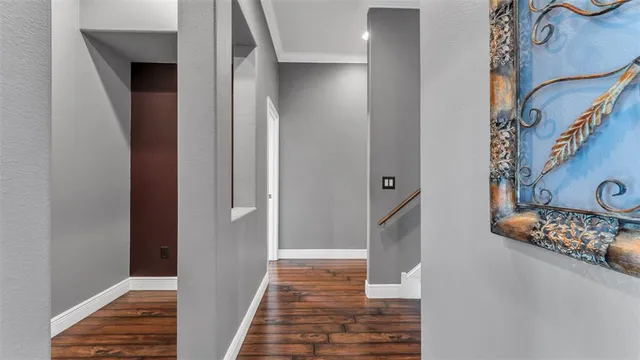 a room with a workspace