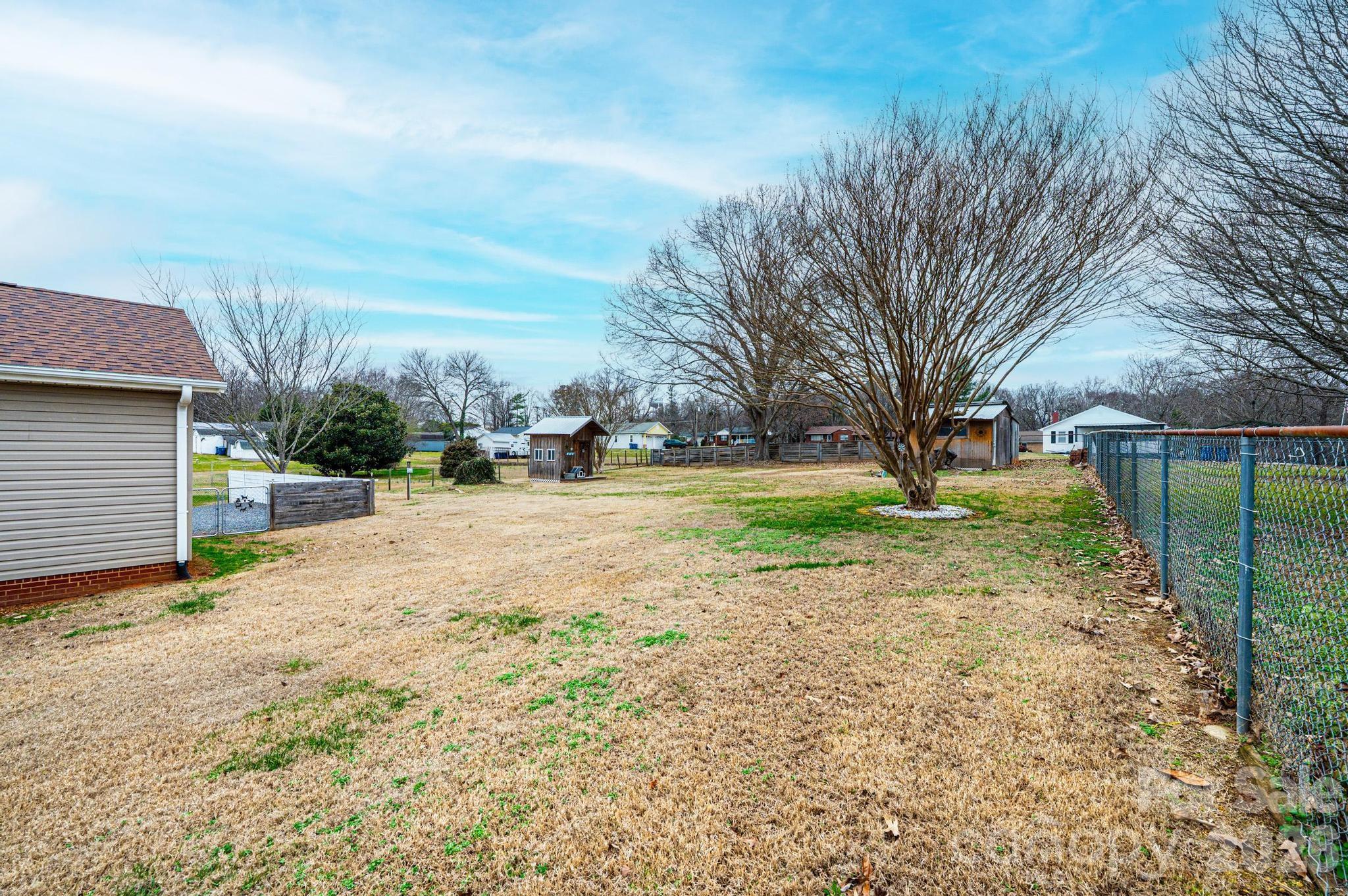 235 Spring Street Mocksville, NC 27028 - Photo 41 of 41 a view of a yard with plants and a large tree