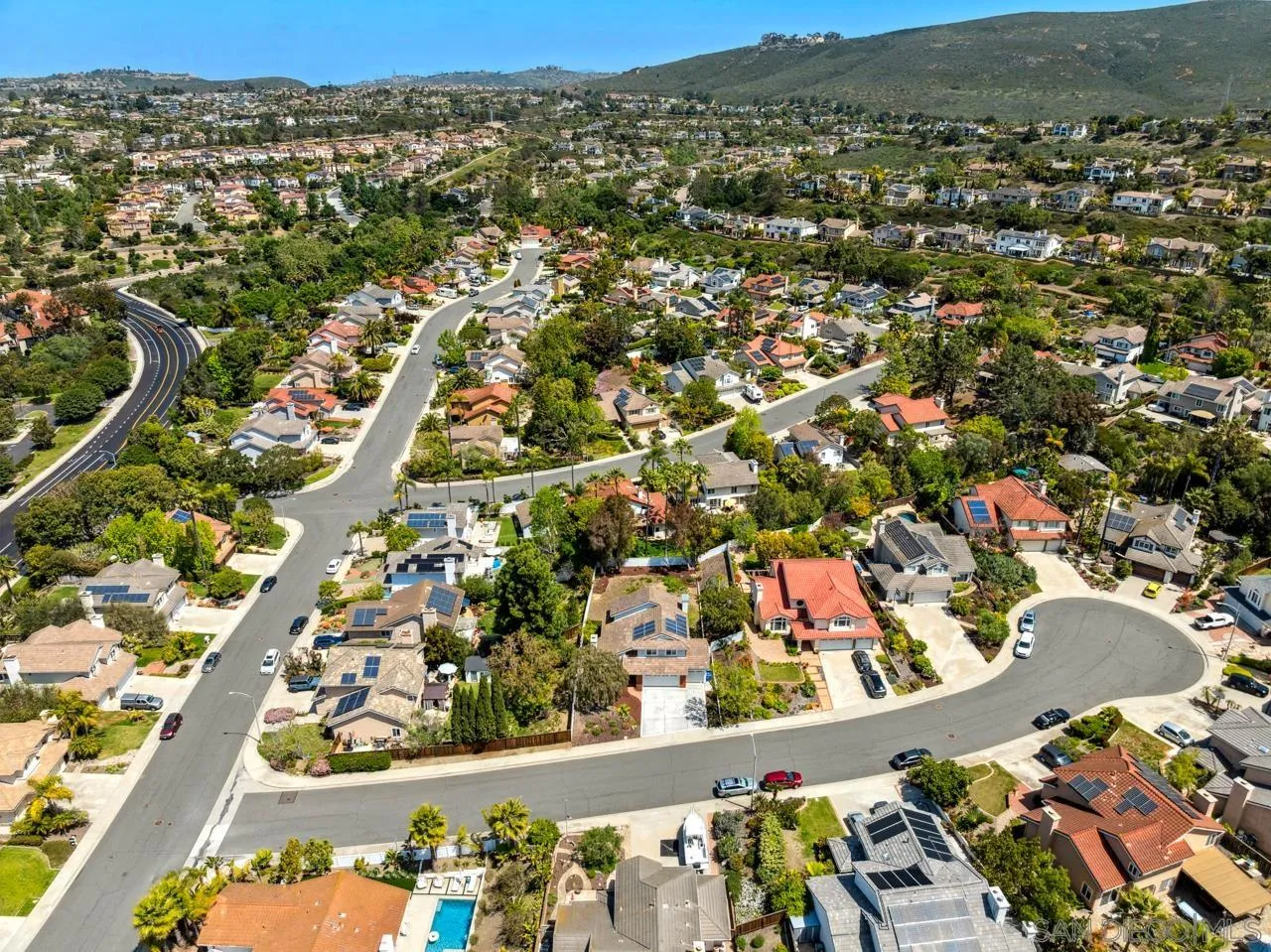 7914 Corte Cardo Carlsbad, CA 92009 - Photo 60 of 61 an aerial view of residential houses with outdoor space
