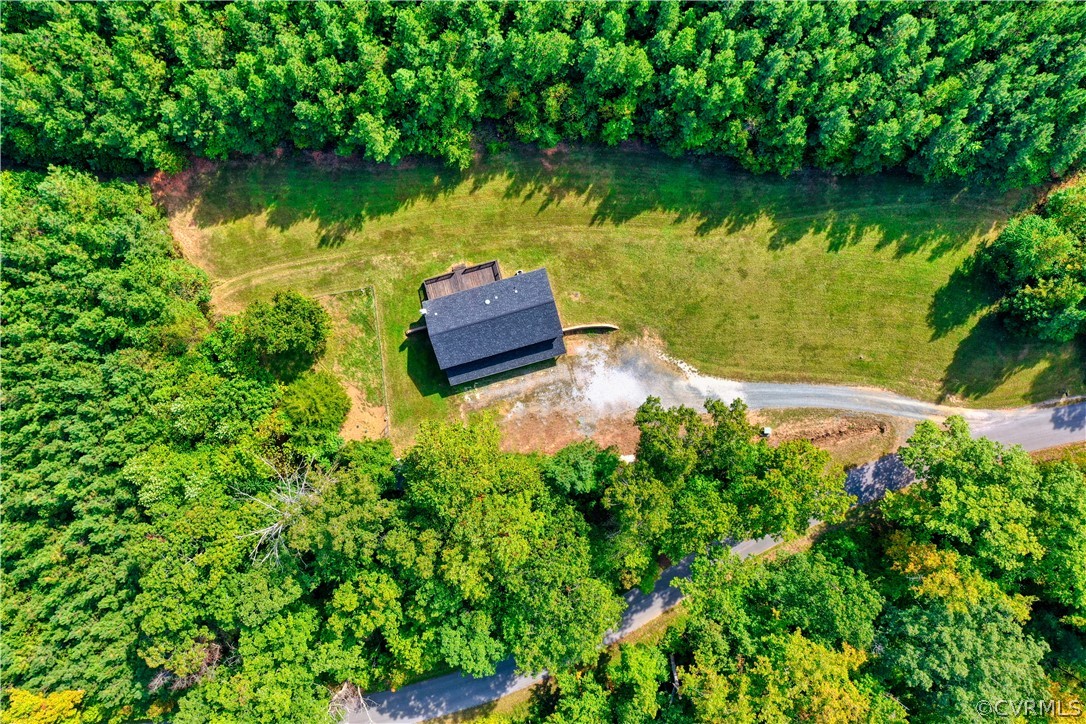 2232 Mt Pleasant Road Pamplin, VA 23958 - Photo 47 of 50 an aerial view of a house with a garden and lake view