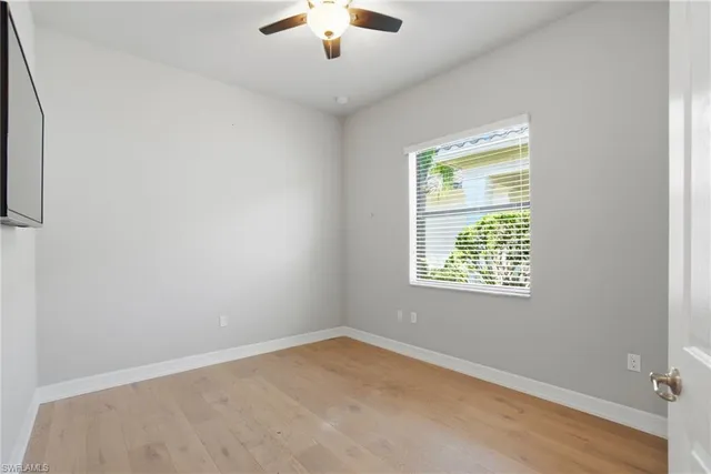 an empty room with a window