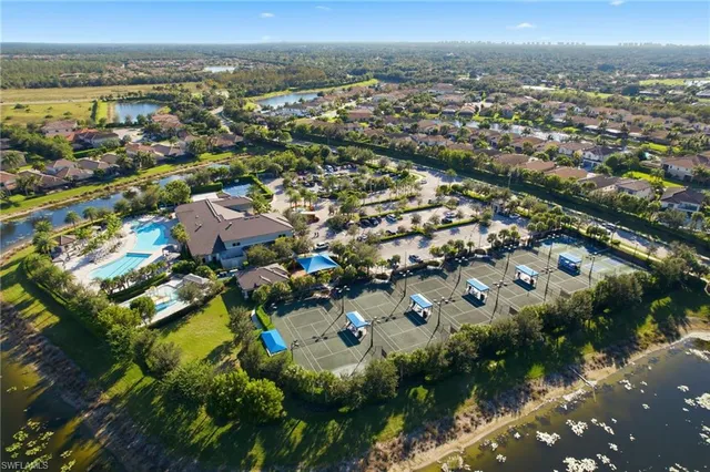 an aerial view of multiple house