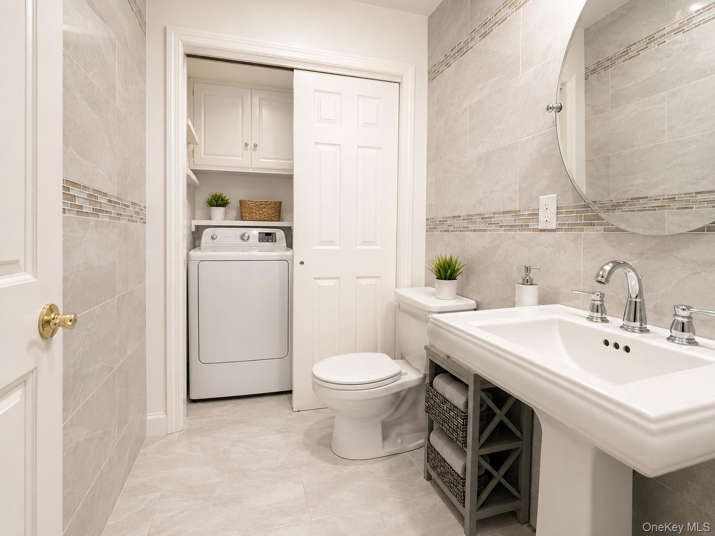 204 Old Country Road Elmsford, NY 10523 - Photo 5 of 13 Half bath on first floor with in Unit Washer & Dryer