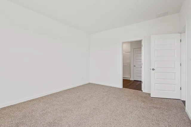 an empty room with closet