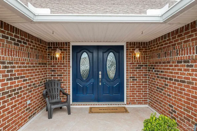 a view of a door with a glass door