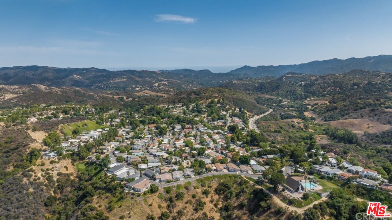 1177 Aztec Topanga, CA 90290 - Photo 40 of 43 an aerial view of residential house and green space