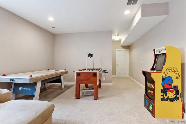 a bedroom with furniture and a bed