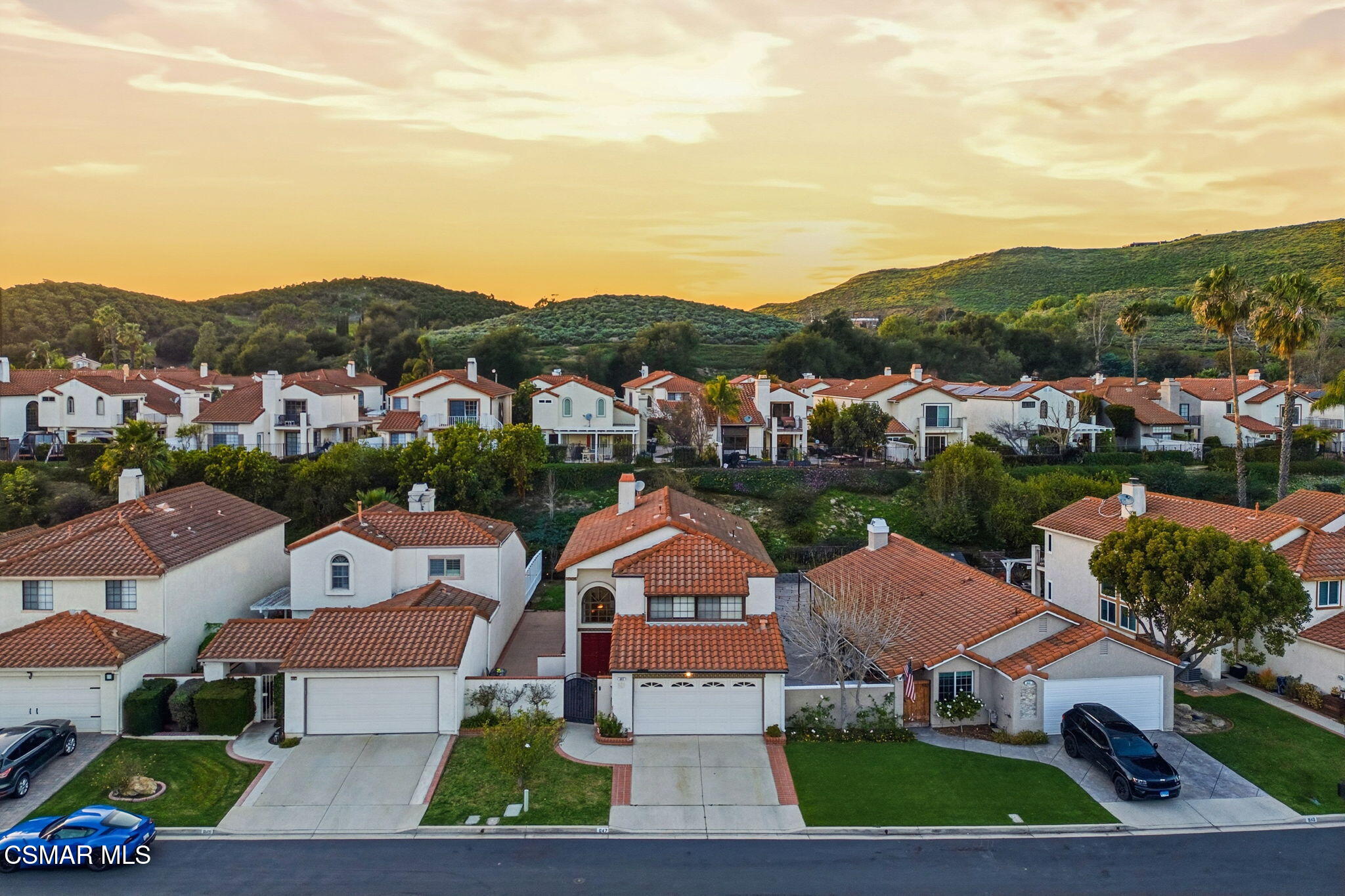 847 Links View Drive Simi Valley, CA 93065 - Photo 7 of 45 an aerial view of residential houses and outdoor space