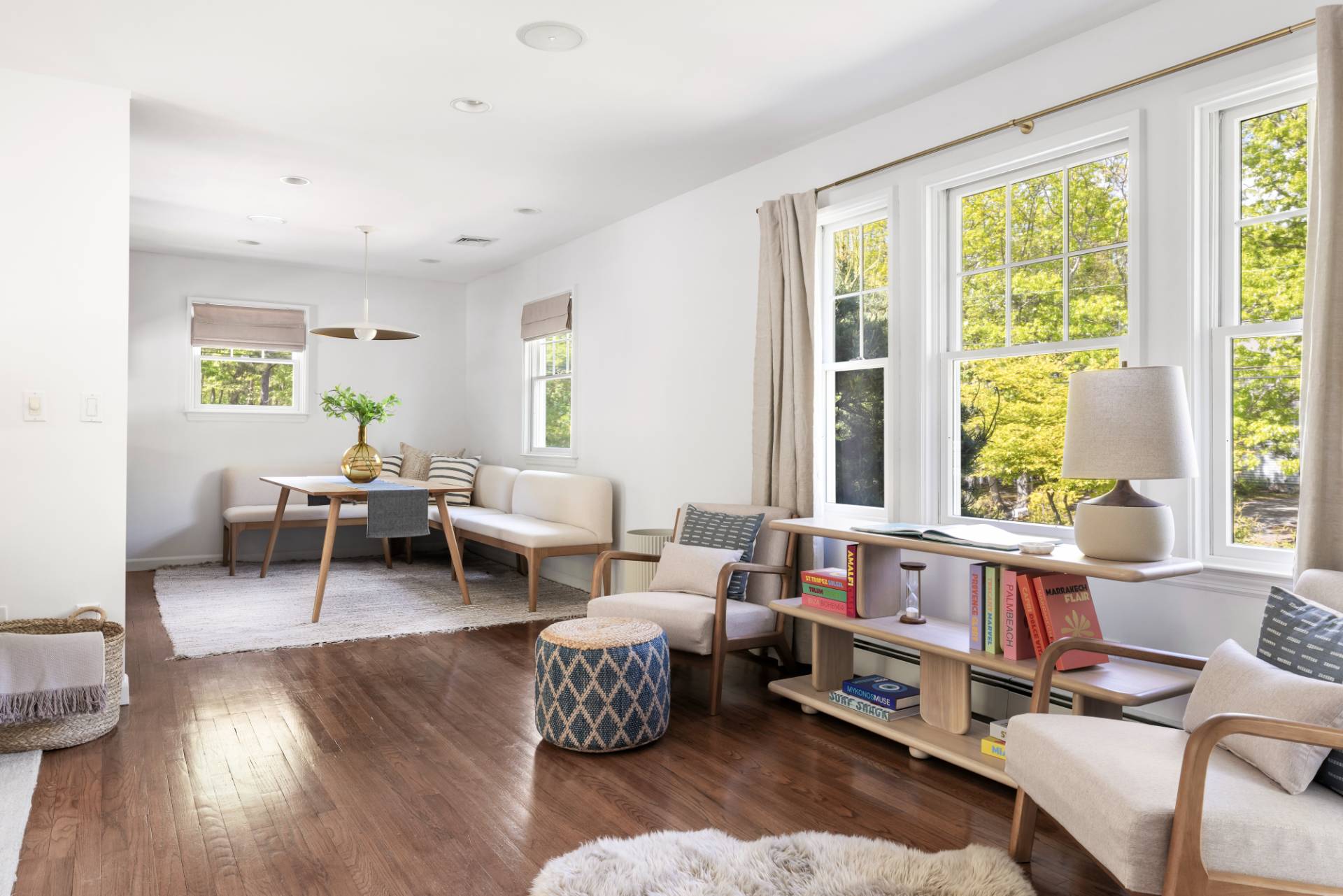 40 Ridge Road West Sag Harbor, NY 11963 - Photo 5 of 27 a living room with furniture and a large window