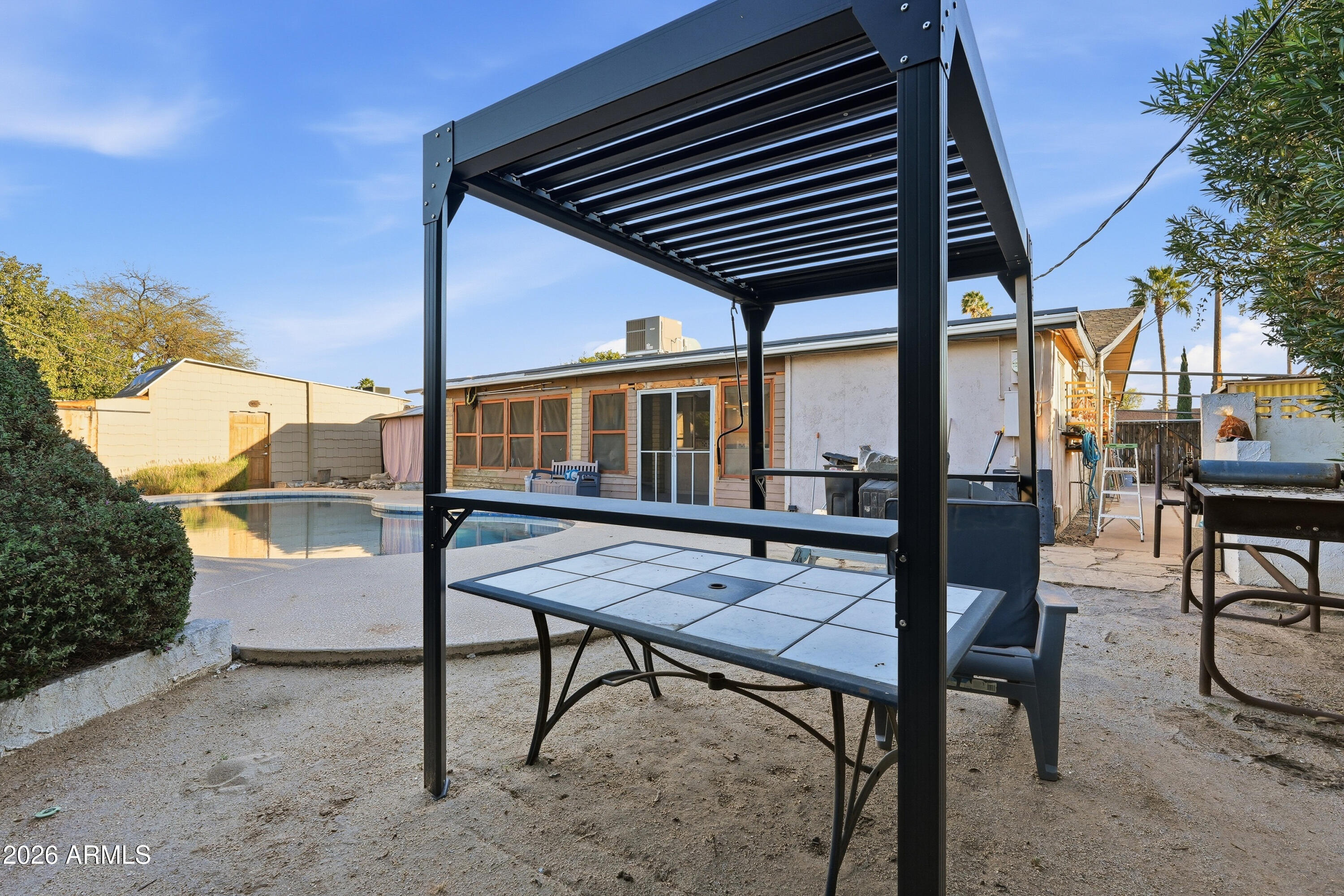 3830 East Shangri La Road Phoenix, AZ 85028 - Photo 47 of 53 a view of balcony with wooden floor and outdoor seating