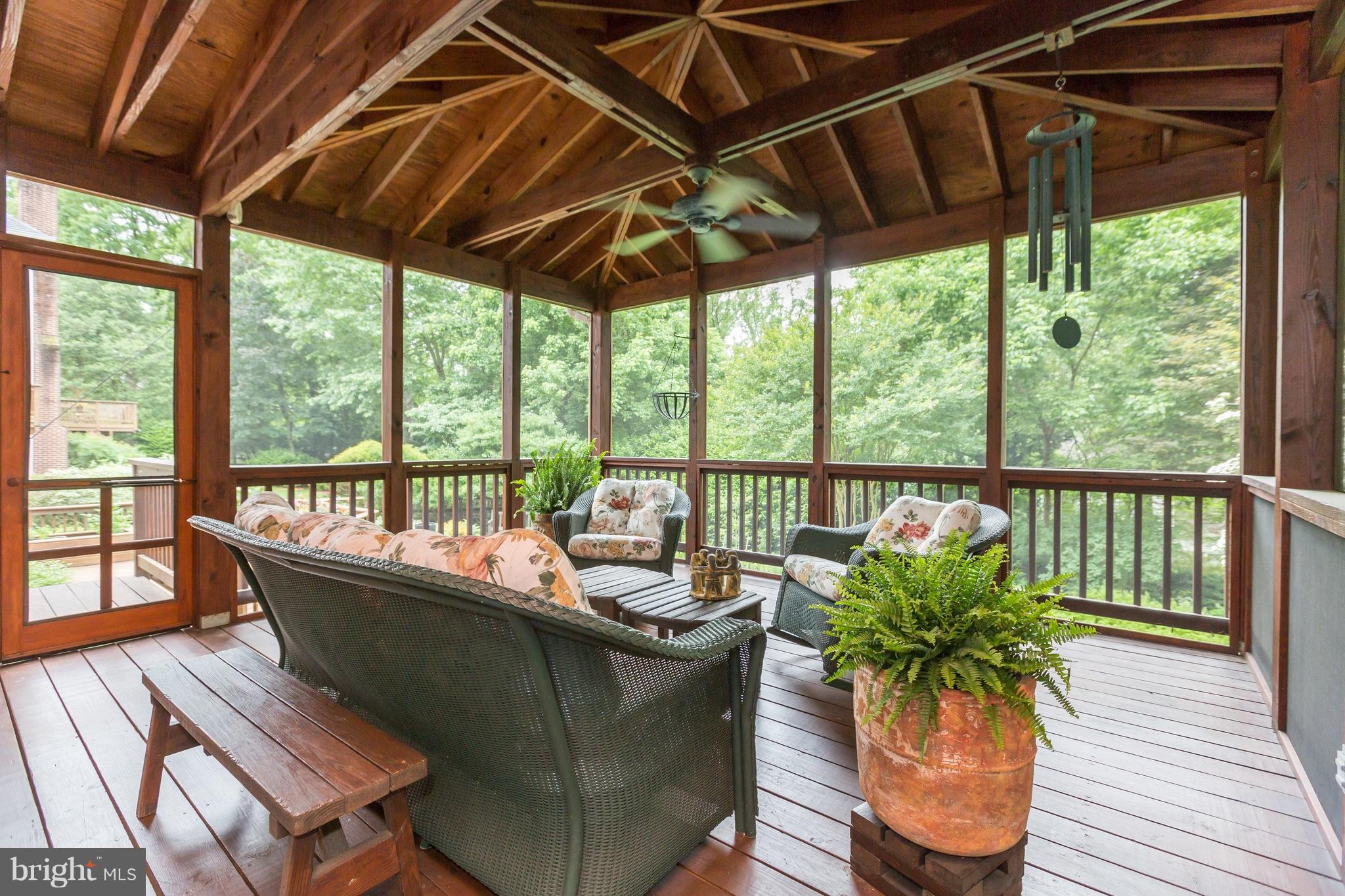 8006 Overhill Road Bethesda, MD 20814 - Photo 11 of 28 Large screened-porch off of family room