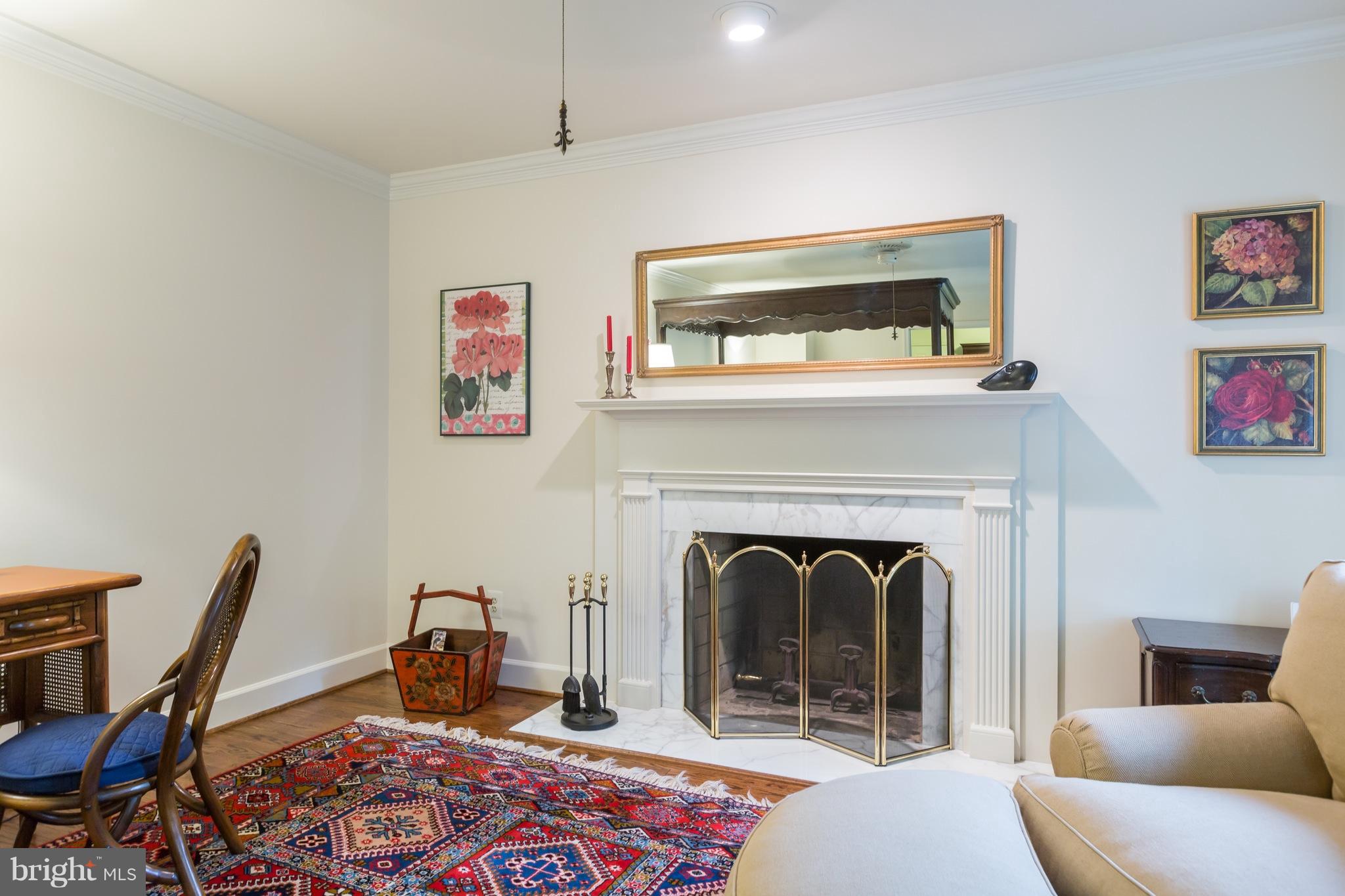 8006 Overhill Road Bethesda, MD 20814 - Photo 19 of 28 Sitting area with fireplace