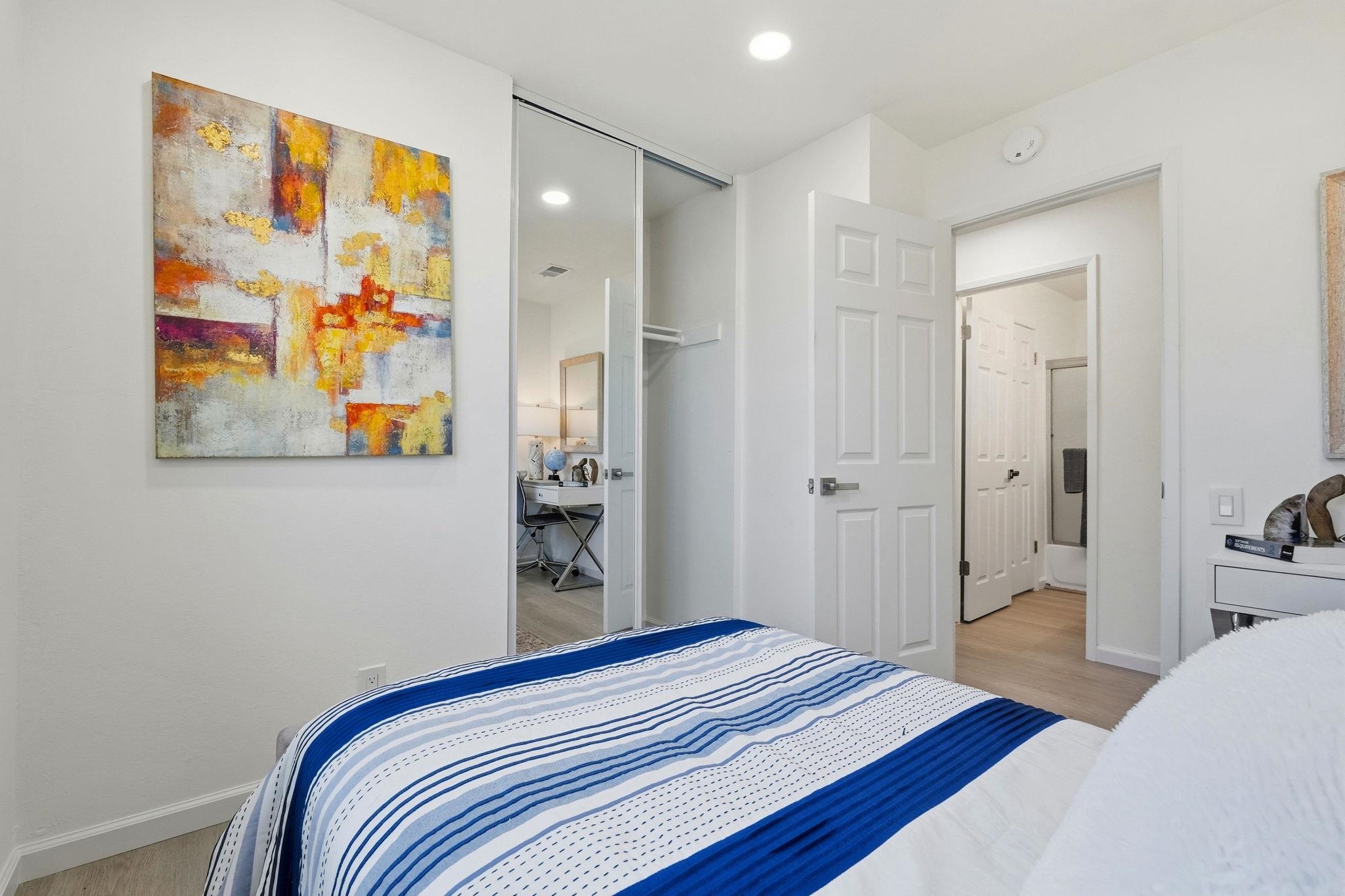 4290 Solar Circle Union City, CA 94587 - Photo 16 of 35 a bedroom with a bed and a view of bathroom