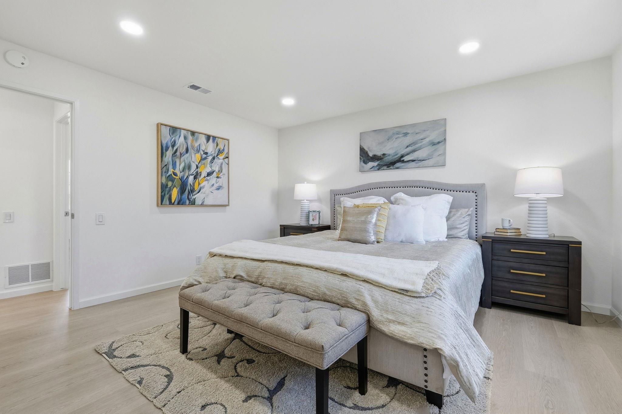 4290 Solar Circle Union City, CA 94587 - Photo 21 of 35 a bedroom with a bed and painting on the wall