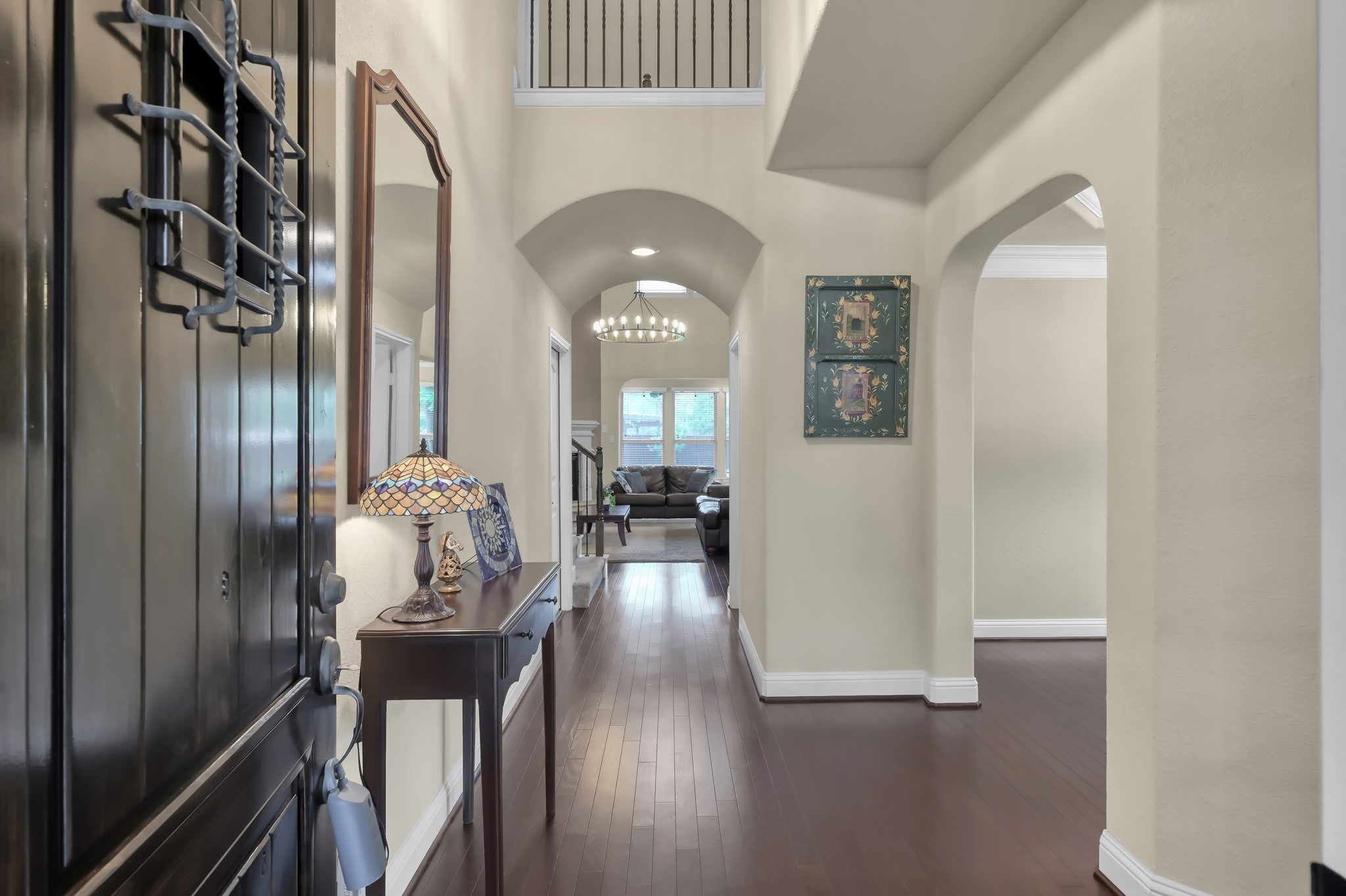 23 Rancher's Trail Tomball, TX 77375 - Photo 2 of 40 Step into elegance with this beautifully upgraded home, featuring stylish wood floors, fresh paint, and a refinished front door.