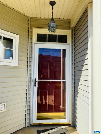 a view of a door of the house