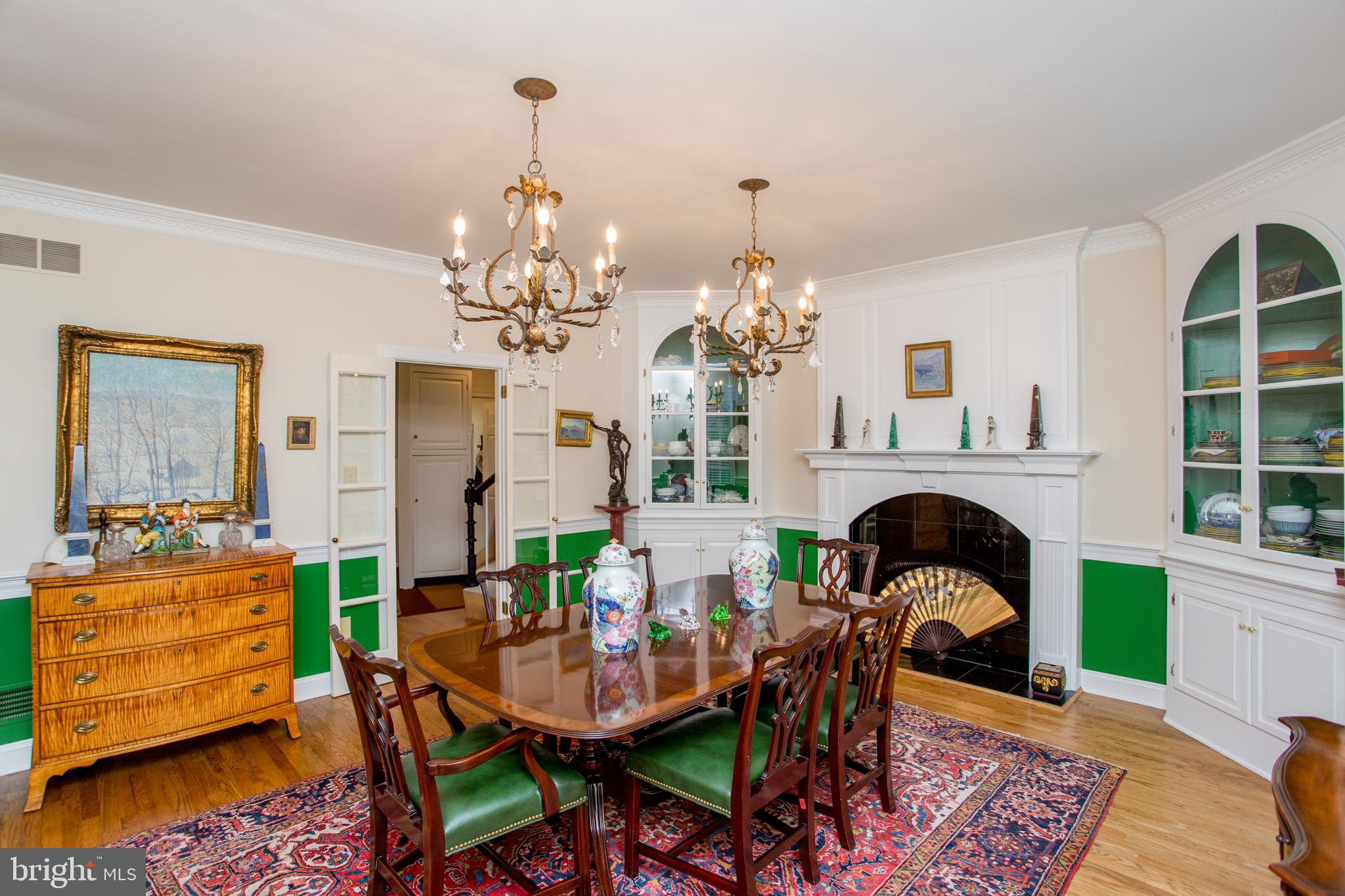 5584 Lower Mountain Road New Hope, PA 18938 - Photo 11 of 58 a view of a dining room with furniture and chandelier