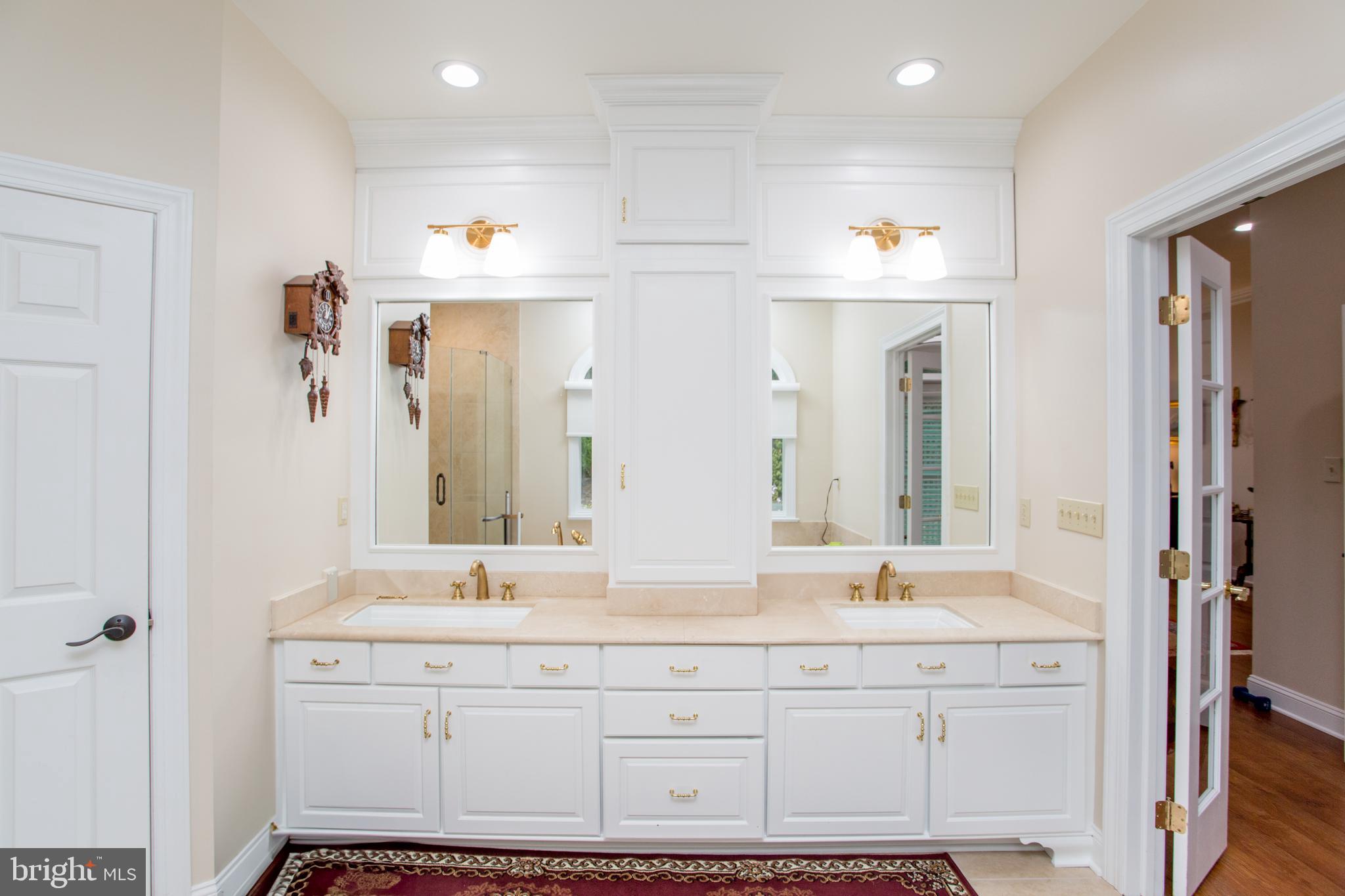 5584 Lower Mountain Road New Hope, PA 18938 - Photo 25 of 58 a bathroom with a sink double vanity and a mirror